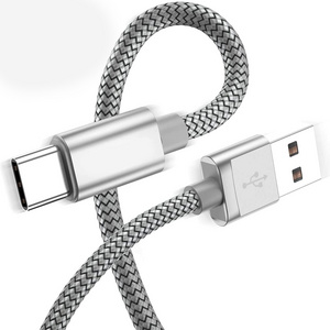 Alibaba Hot Selling  3 meter 3A USB-A to Type-c Data Cable USB 2.0 Nylon Braided Mobile Phone Fast Charging Cable