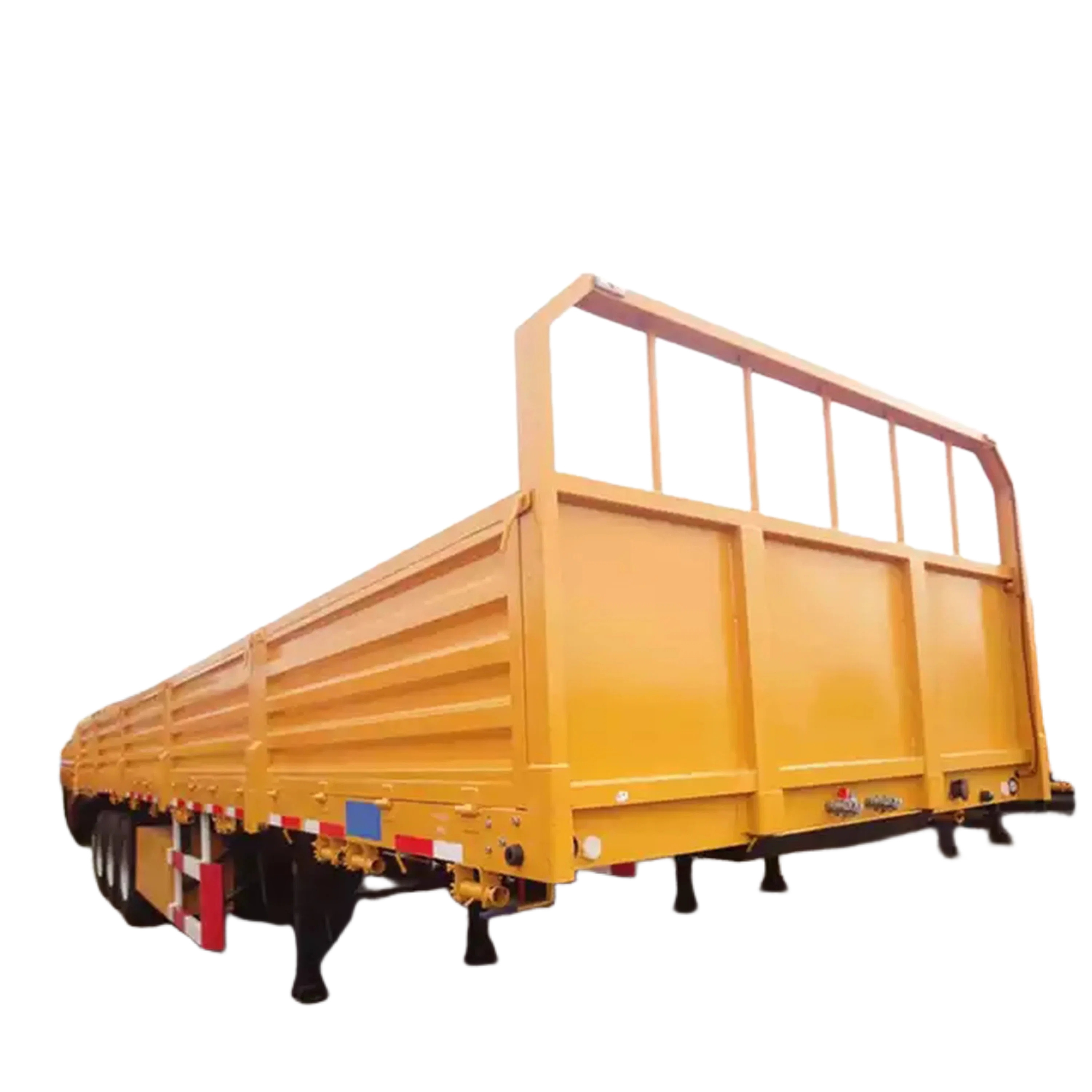 Fence Stake Van Curtain Box Drop Dump Tipper Transport Flatbed Container Heavy Cargo Truck Semi Trailer