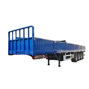 Fence Stake Van Curtain Box Drop Dump Tipper Transport Flatbed Container Heavy Cargo Truck Semi Trailer