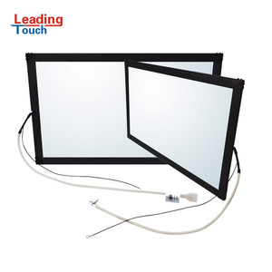 21.5" 16:9 Anti-Vandal and IP65 waterproof high level transparent glass touch overlay kit saw touch screen