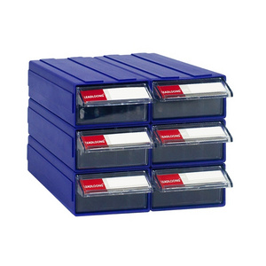 LEADLOONG 6pcs Blue F1180*95*50MM 3 Tier of Drawers Box plastic storage drawers Pantry&Office Organizer plastic storage drawers