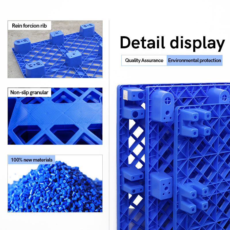 9 Feet Nestable Light Plastic Pallet for Sale Supplier Cheap HDPE Duty Used Disposable Blue Professional Plastic Pallet Factory