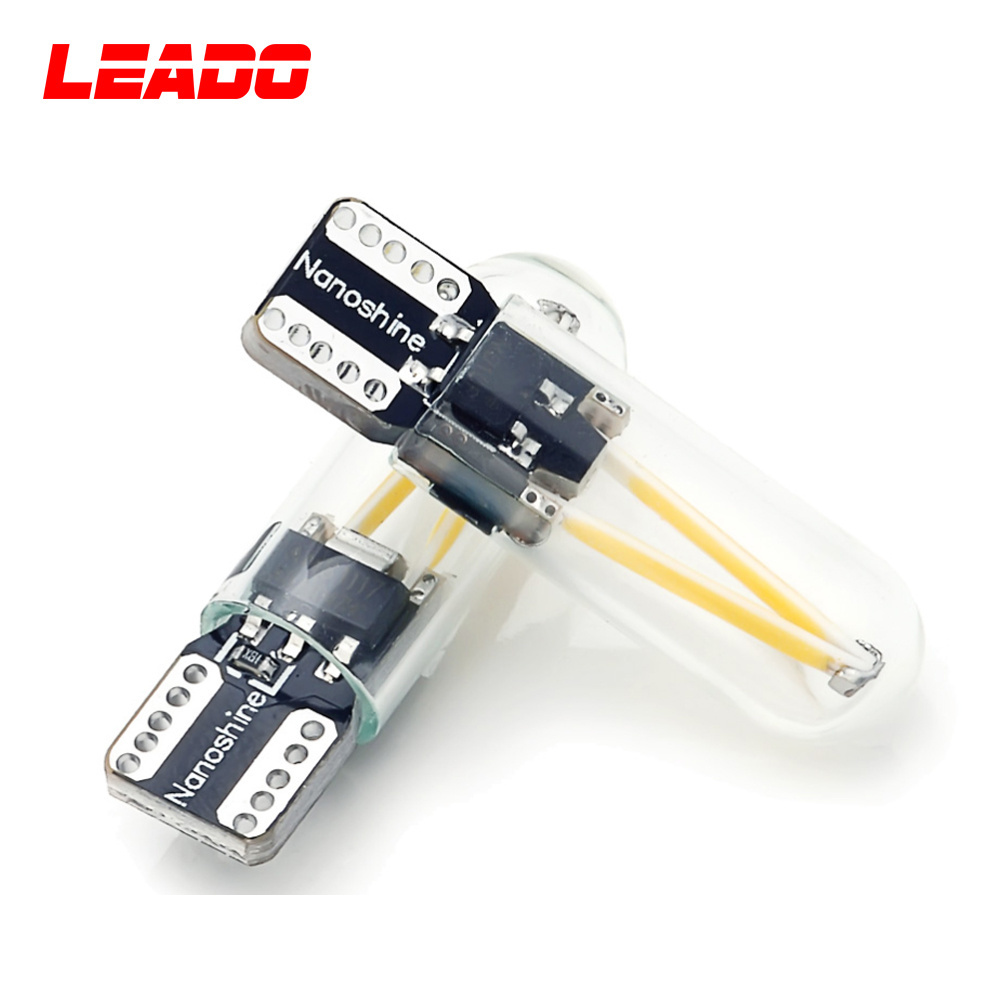 New 12V 24V W5W Led T10 Cob Glass Car Light