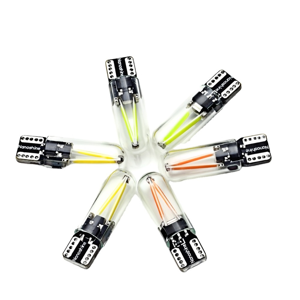 New 12V 24V W5W Led T10 Cob Glass Car Light