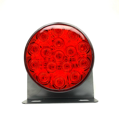 4Inch Round Trailer Tail Light with Mounting Brackets Amber Red Waterproof Stop Brake Turn Trailer Lights for RV Truck Trailer