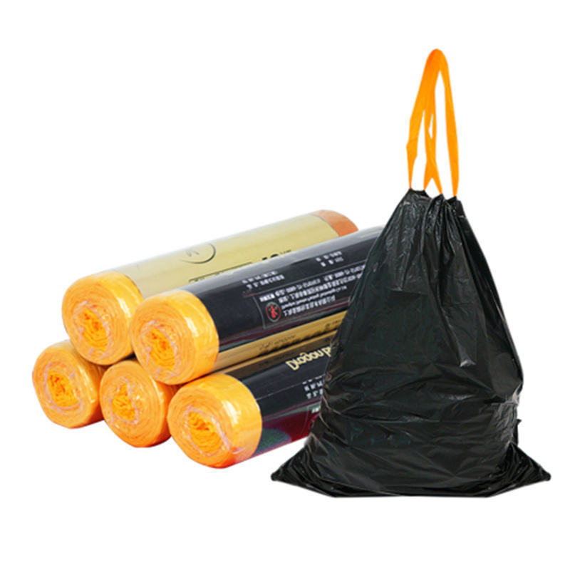 Wholesale  Biodegradable disposable plastic dustbin poly bag trash garbage bag with drawstring