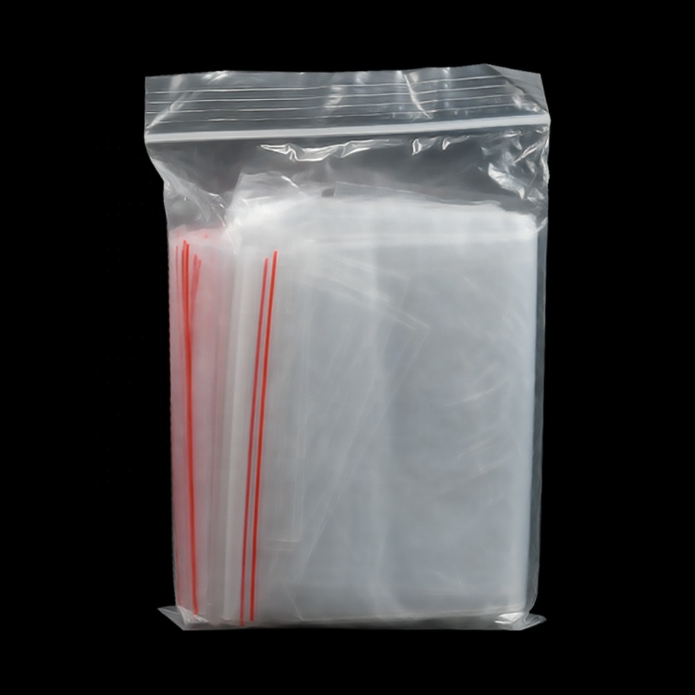 Custom wholesale print clear LDPE/HDPE zip lock packaging transparent plastic ziplock bag