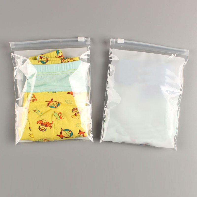 Wholesale Custom Clear Plastic Clothes Shirt Hoodie Packaging Slider Zipper Bags  Garment Packing Poly Package Bag