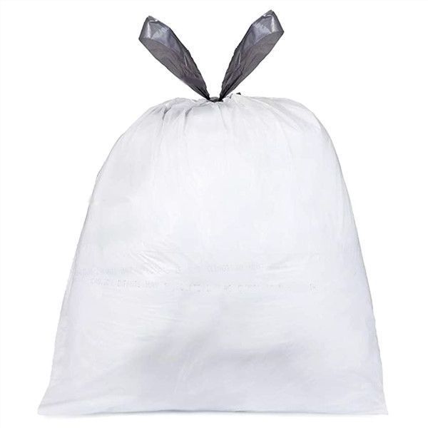 Wholesale Compostable 8 13 gallon kitchen draw string trash bag roll white biodegradable plastic drawstring grarbage bag