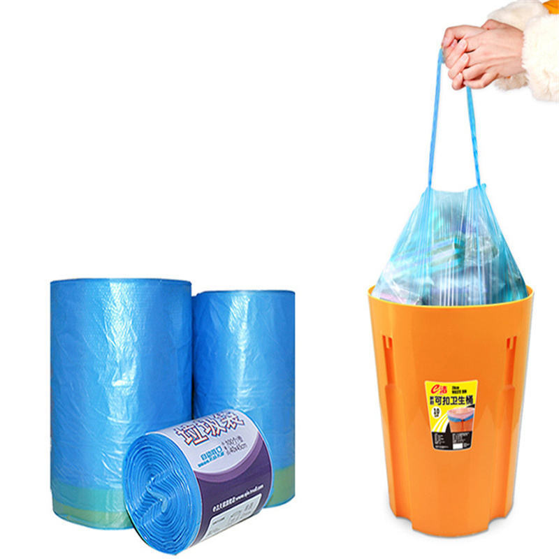 Wholesale  Biodegradable disposable plastic dustbin poly bag trash garbage bag with drawstring