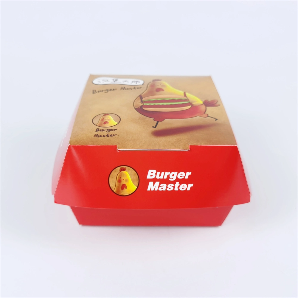 China wholesale biodegradable fast food takeaway burger packaging box