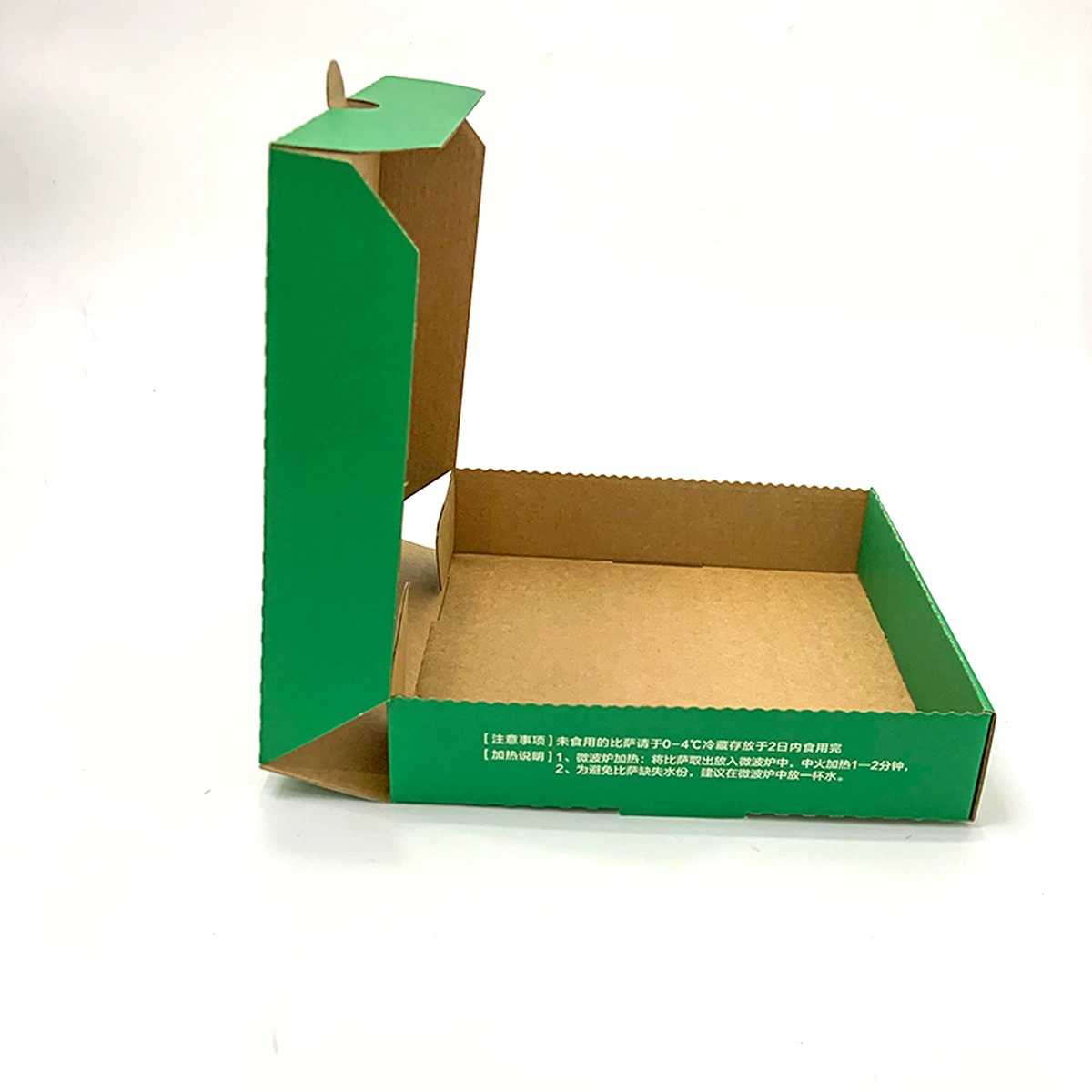 12 Inch Kraft Paper Biodegradable Food Grade Window Pizzas Packing Paper Boxes For Wholesale