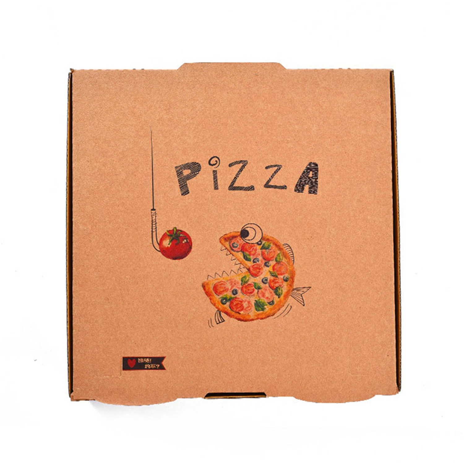 Custom Print 8 13 20 Inch Disposable Cardboard Yellow Pizza Delivery Paper Packaging Box