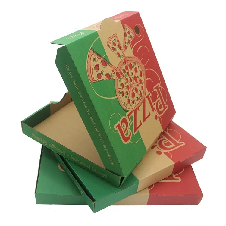 Wholesale 10 16 Inch Eco Friendly Kraft Paper Disposable Pink Pizza Paper Boxes With Custom Logo