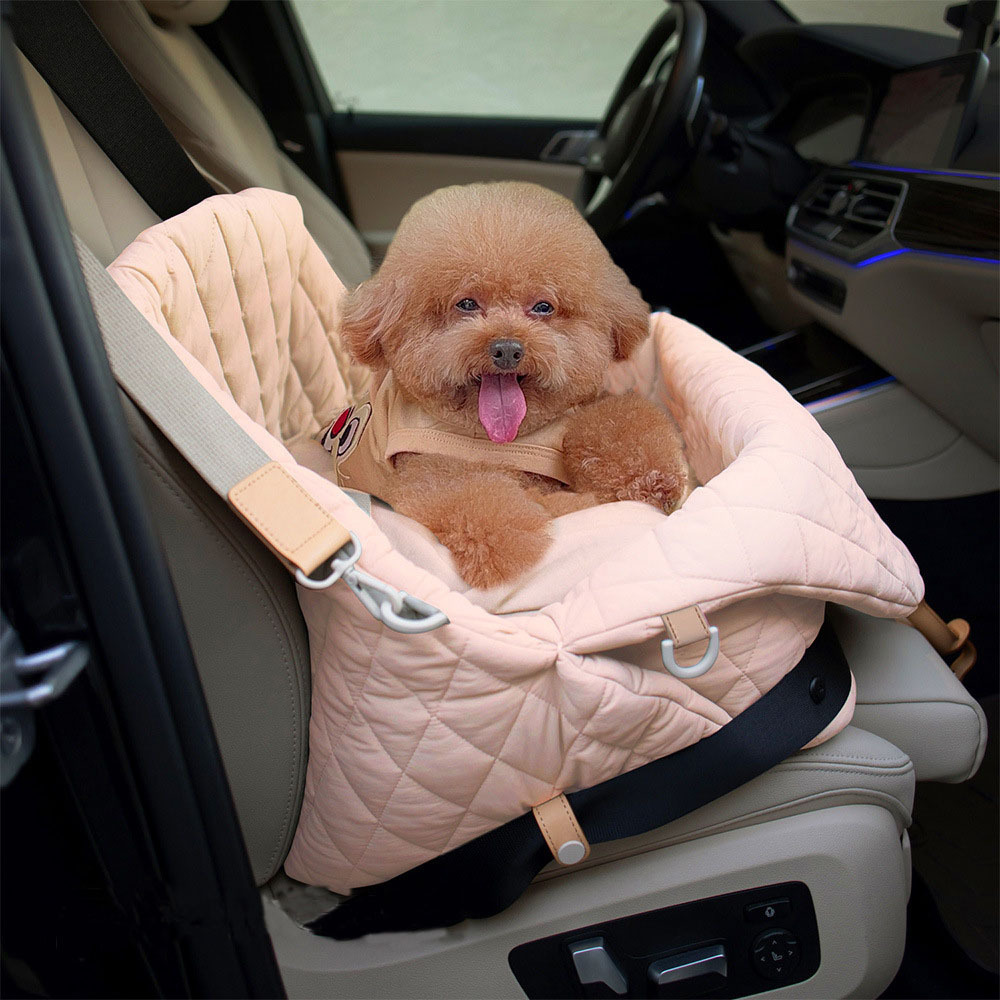 Hot Sale Dog Car Seat Puppy Portable Pet Booster Car Seat with Clip-On Safety Leash and PVC Fram, Anti-Collapse