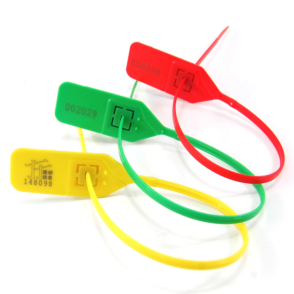 Long Security Seals Plastic Bag Custom Luggage Tamper Seal Self-Locking Cable Ties with Numbered Garment Security Lock