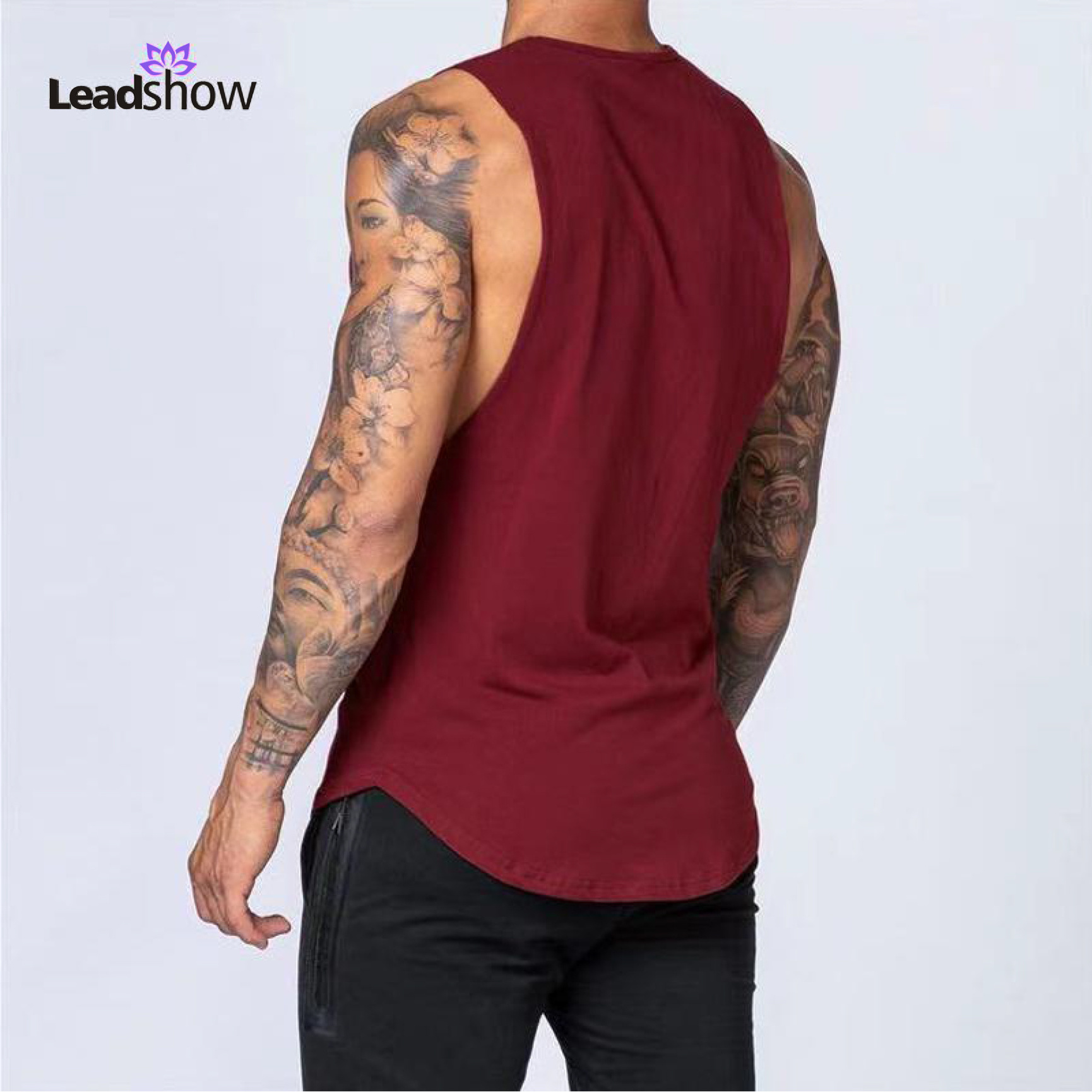 new design bamboo mens gym tank top fitness sport wear workout tank top quick dry men's vests shirt  activewear