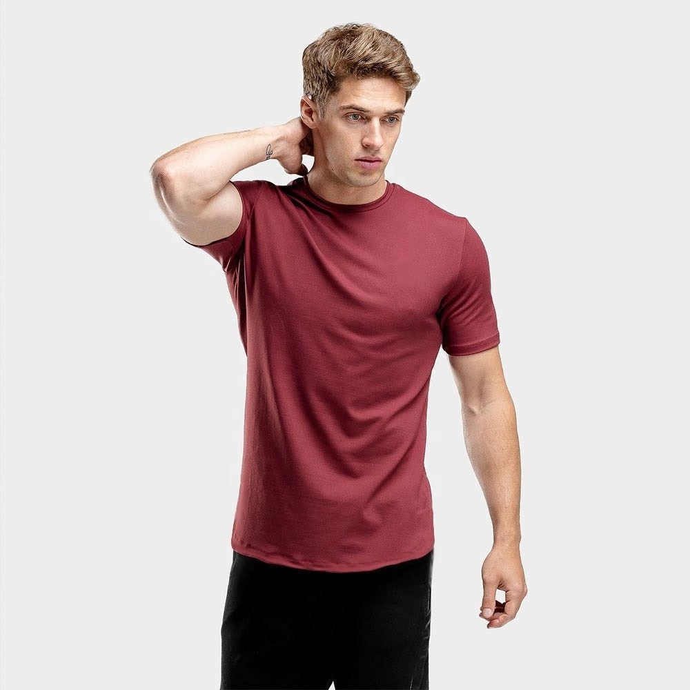 Men's Moisture Wicking comfort eco friendly bamboo t shirt Training Wear Quick dry Short sleeve Blank Gym T Shirt