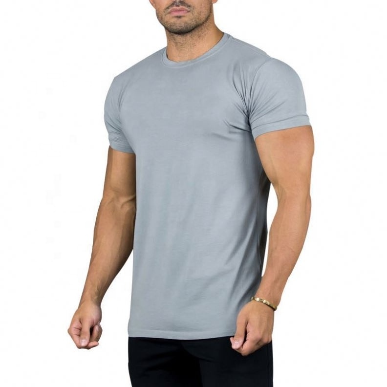 Men's Moisture Wicking comfort eco friendly bamboo t shirt Training Wear Quick dry Short sleeve Blank Gym T Shirt