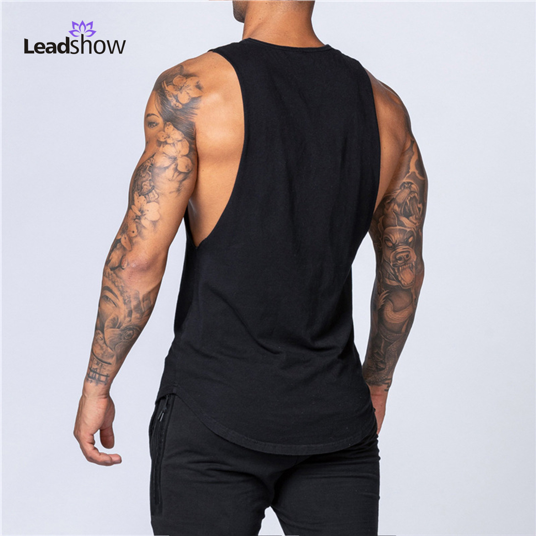 new design bamboo mens gym tank top fitness sport wear workout tank top quick dry men's vests shirt  activewear