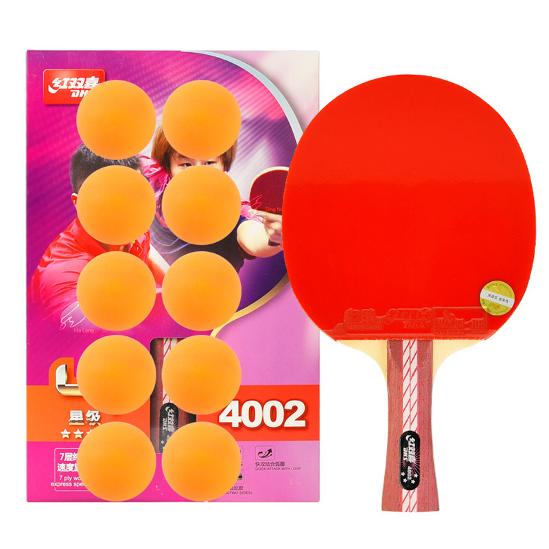 Double Happiness DHS 4-star horizontal penhold racket double-sided anti-adhesive 4002/4006 table tennis racket