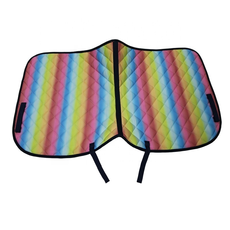 Wholesale Equestrian Saddle Blanket Equine Equipment Horse Equipment Rainbow Saddle Pads Twill Cotton for Horses Pad