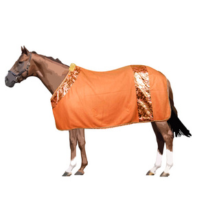 Custom Equestrian Supplier High Quality Equine Sheet Professional Factory Stable Cooler Blanket Outdoor Fleece Rug for Horses