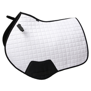 Source Factory Horse Racing Accessories Equestrian Saddle Mat Premium CC White Customize Logo Equine Saddle Pad