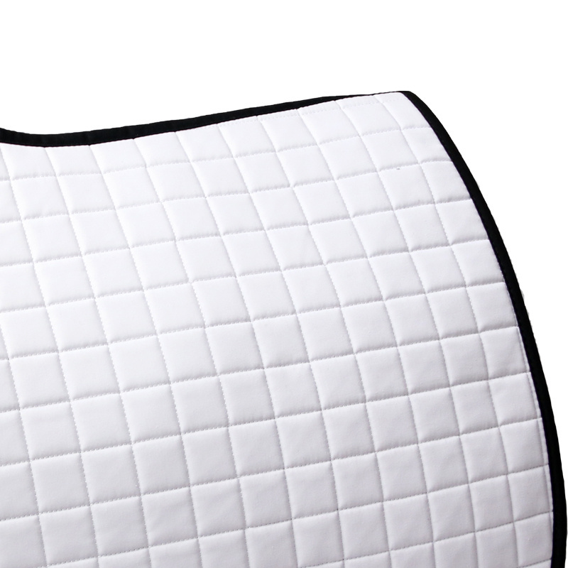 Hot Sale Equestrian Equipment Premium Custom Horse Riding Saddle Pad White Dressage Saddle Blanket DR for Horse Racing