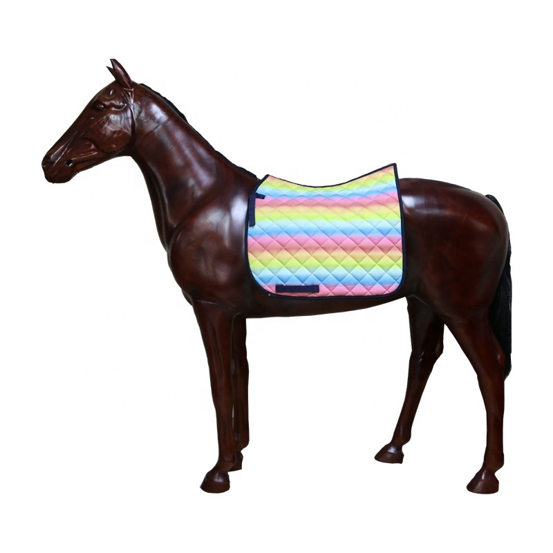 Wholesale Equestrian Saddle Blanket Equine Equipment Horse Equipment Rainbow Saddle Pads Twill Cotton for Horses Pad