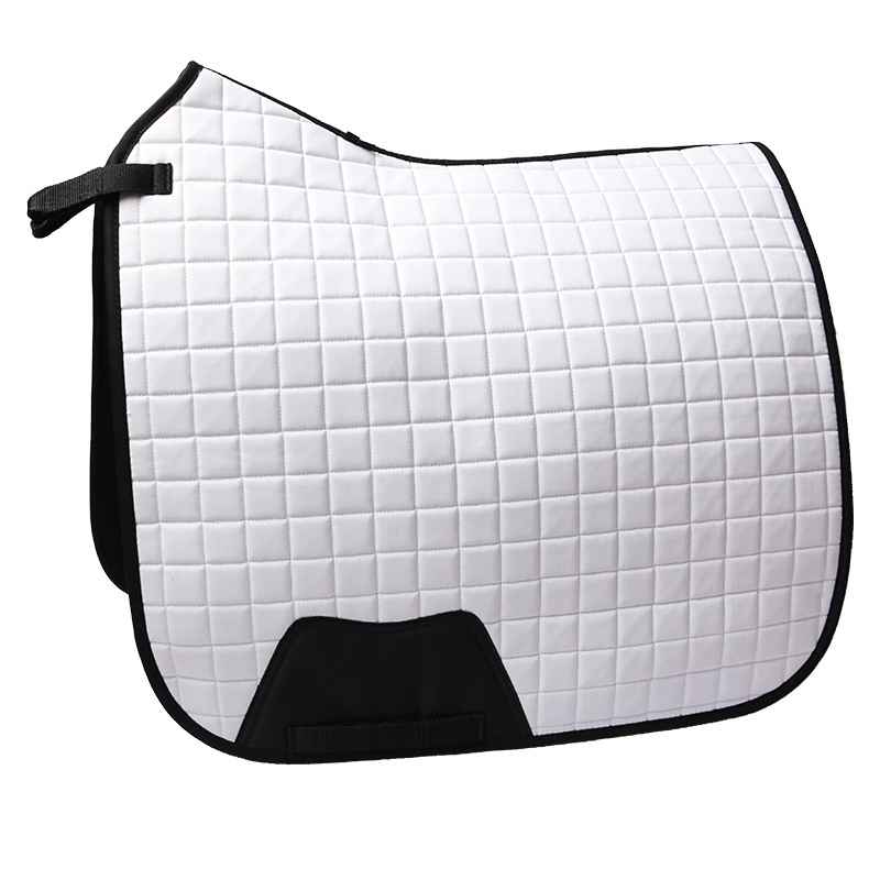 Hot Sale Equestrian Equipment Premium Custom Horse Riding Saddle Pad White Dressage Saddle Blanket DR for Horse Racing