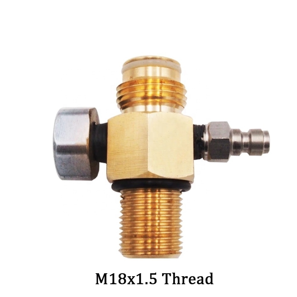 M18x1.5 Thread  HPA Tank  Pressure Regulator Pin Valve for Paintball PCP Air Tank Cylinder Regulator