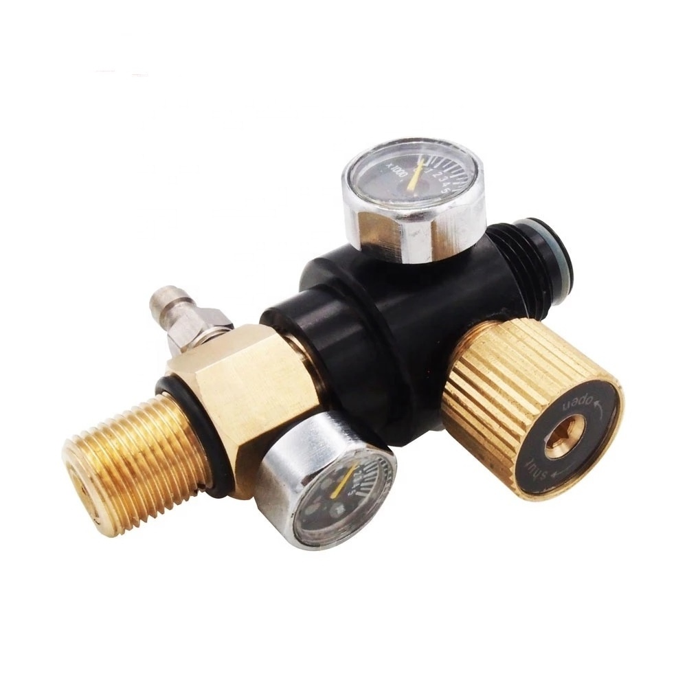 2800psi HPA Tank Pin Valve 300bar M18x1.5 Thread Paintball PCP Air Tank Cylinder Gas Pressure Regulator