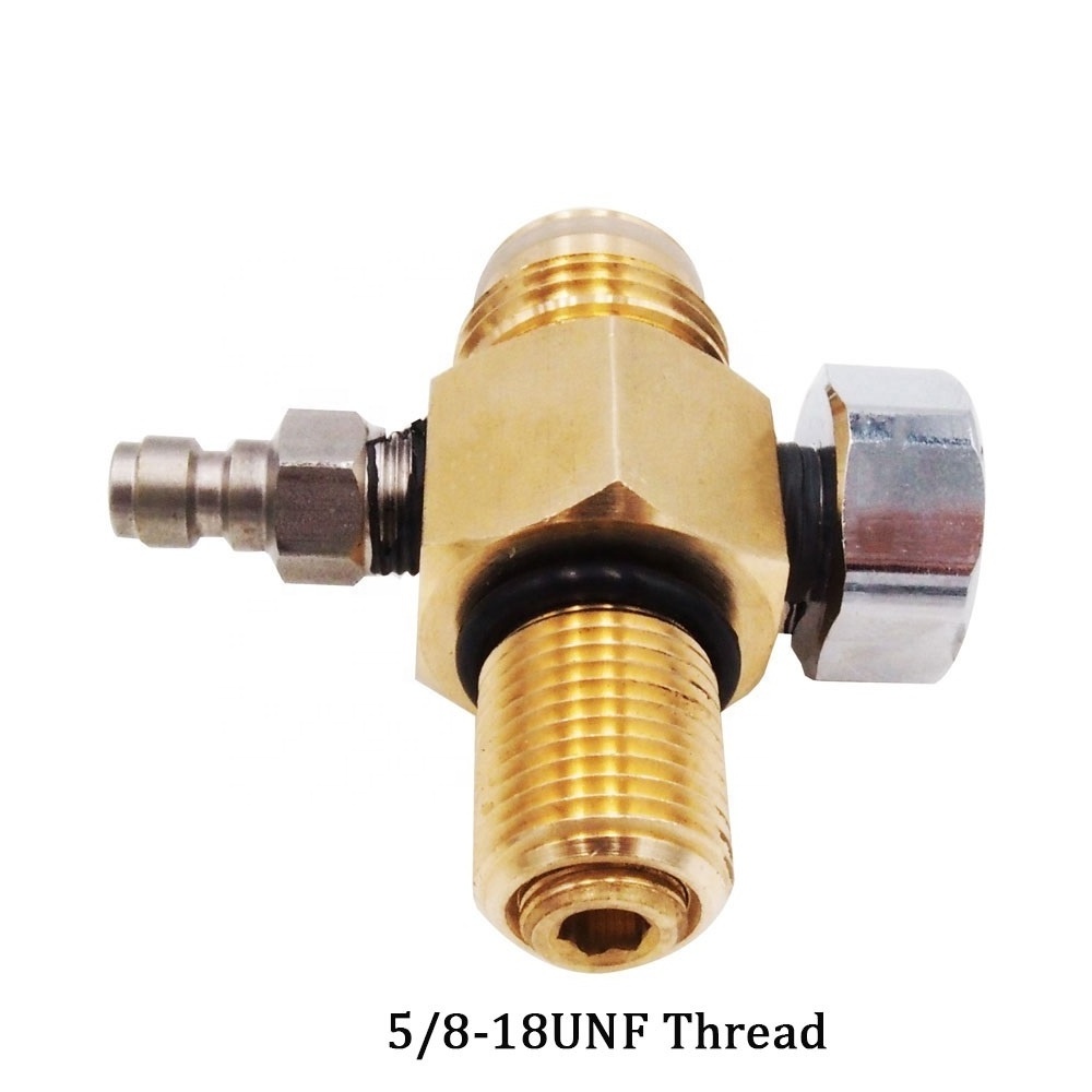 2800psi  HPA Tank Pin Valve 300bar 5/8-18UNF Thread Paintball PCP Air Tank Cylinder Pressure Regulator Valve