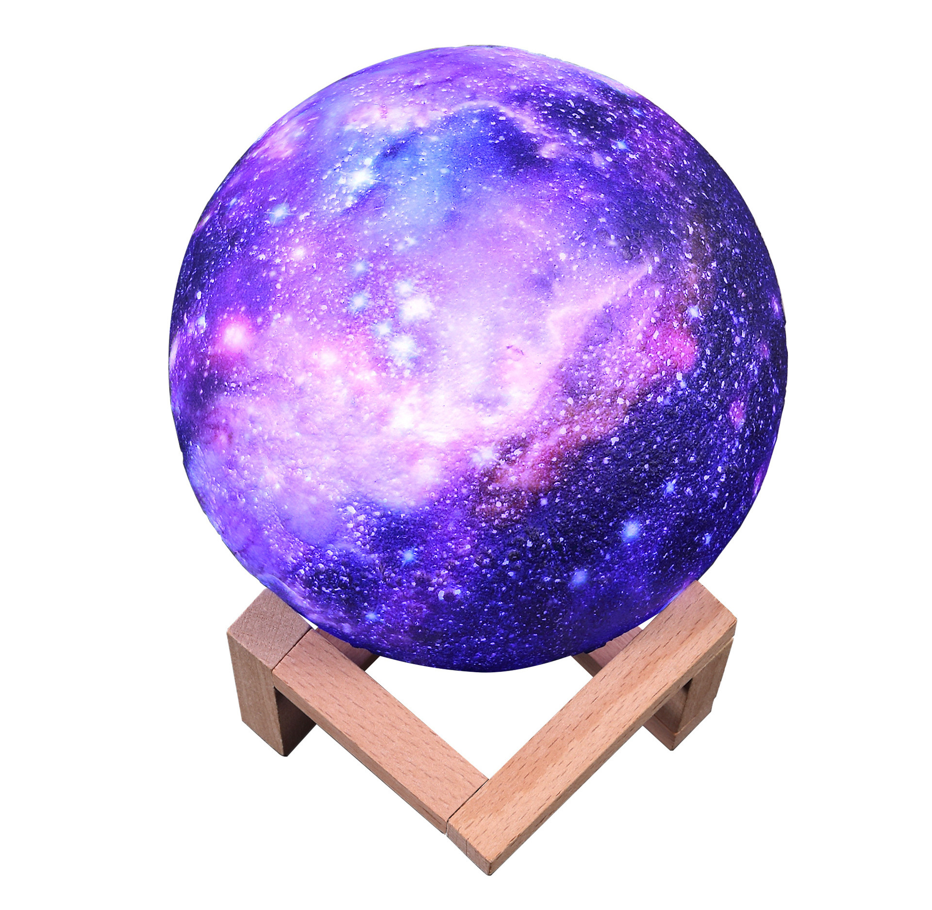 Moon Lamp Kids Night Light Galaxy Lamp 5.9 inch 16 Colors LED 3D Star Moon Light with Wood Stand Remote & Touch Control For Gift