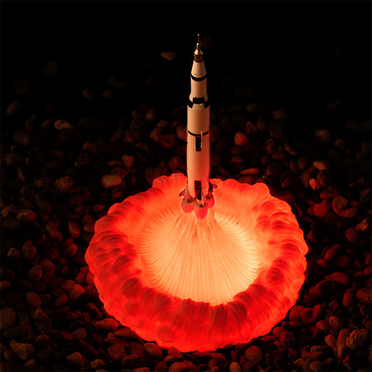 3D Print Rocket Lamp Space Shuttle Lamp Night Light 11 inch 28 cm Moon Lamp Materials Smart Home New Creative Kids Gift