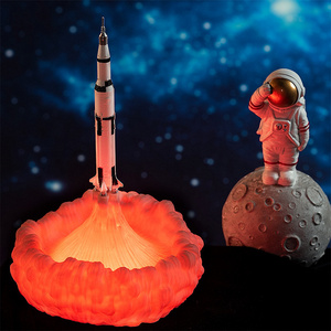 3D Print Rocket Lamp Space Shuttle Lamp Night Light 11 inch 28 cm Moon Lamp Materials Smart Home New Creative Kids Gift