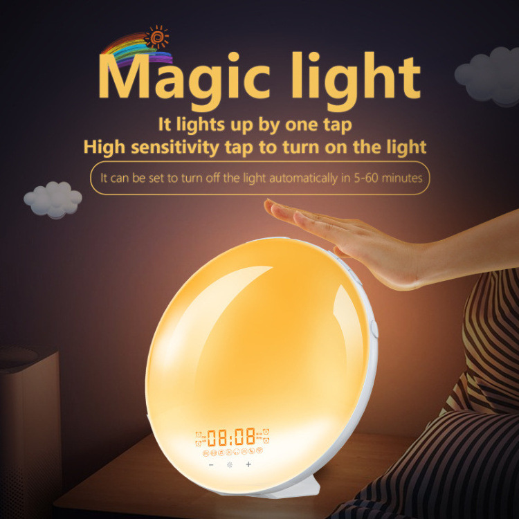 WIFI Sunrise Alarm Clock Wake Up Light With Alexa Google Home Smart Life Tuya App