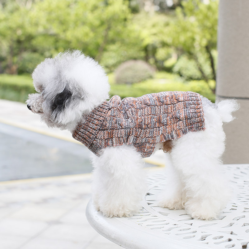 OEM Custom Pet Clothing Dog Cat Clothes Autumn And Winter Thickening Warm Soft Knit Dogs Sweater For Teddy Bichon Pomeranian