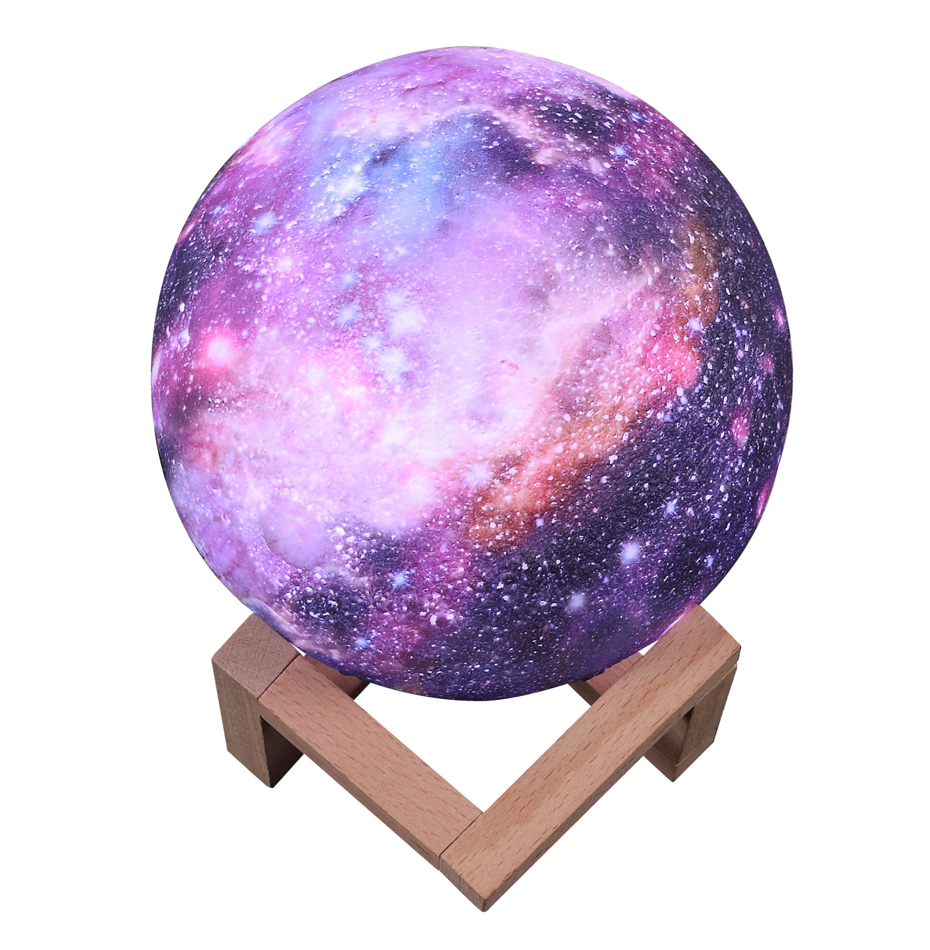 Moon Lamp Kids Night Light Galaxy Lamp 5.9 inch 16 Colors LED 3D Star Moon Light with Wood Stand Remote & Touch Control For Gift