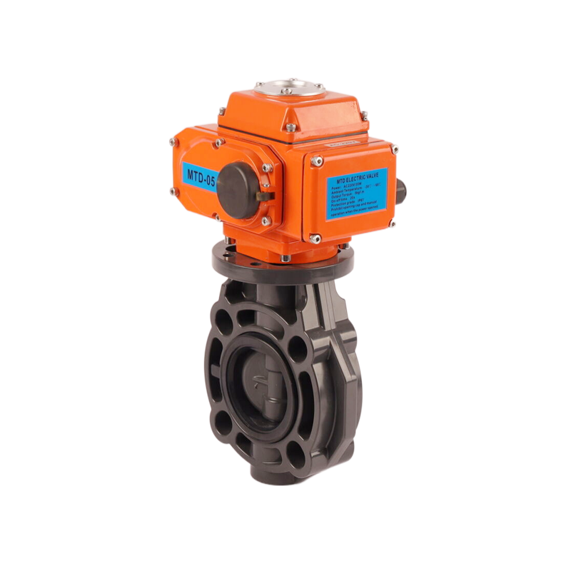 EPDM UPVC Failsafe to Close Wafer Electric Motorized Water Treatment Flow Control Actuator RS485 Butterfly Valve