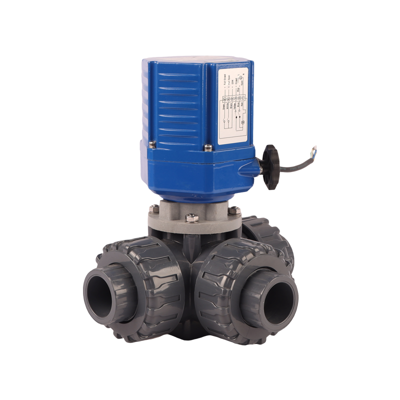 PVDF CPVC UPVC 3 Way Motorized Water Valve Electric 3 Way Electric PVC Actuator Ball Valve Electric Actuator China