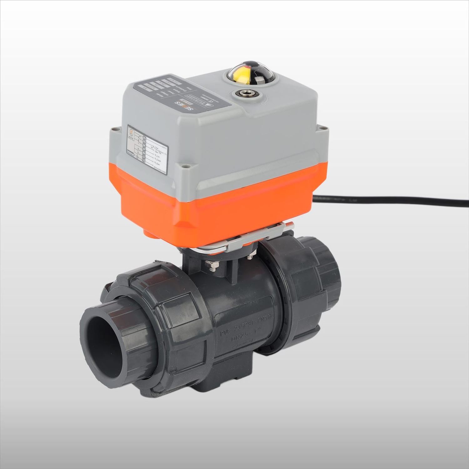 DN50 2 Way 3 Ways 12V Electric Water Upvc Actuator Ball Valve PVC Double Union Motorized Automatic Ball Valve