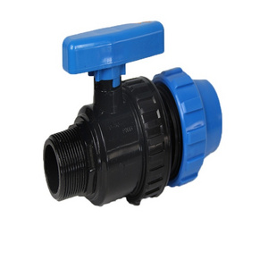 PP Compression ball valve U-PVC 1 Sude Female Threaded Single Uinon Ball Valve 1 Side Compression Adaptor