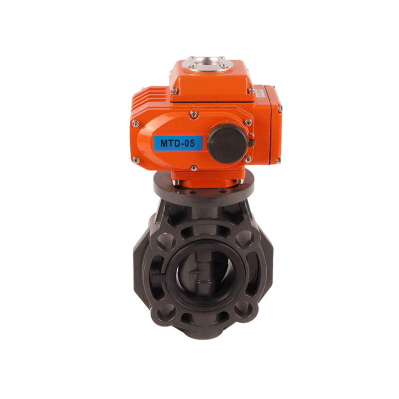 EPDM UPVC Failsafe to Close Wafer Electric Motorized Water Treatment Flow Control Actuator RS485 Butterfly Valve