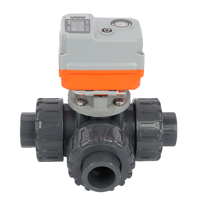 Modulated 24V 12V Actuated 50mm PVC Motorized Electric Water Control Actuator Ball  Valve