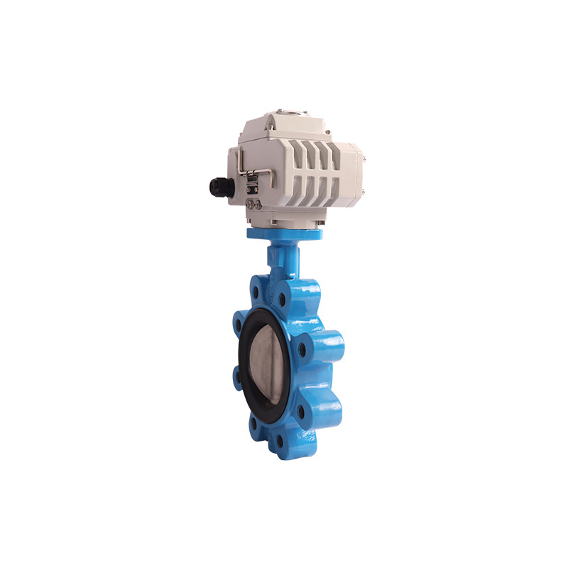 European Standard Electric Butterfly Valve Actuators Wafer Lug Cast Iron Water Flow Control Valve 4 20Ma AC 230