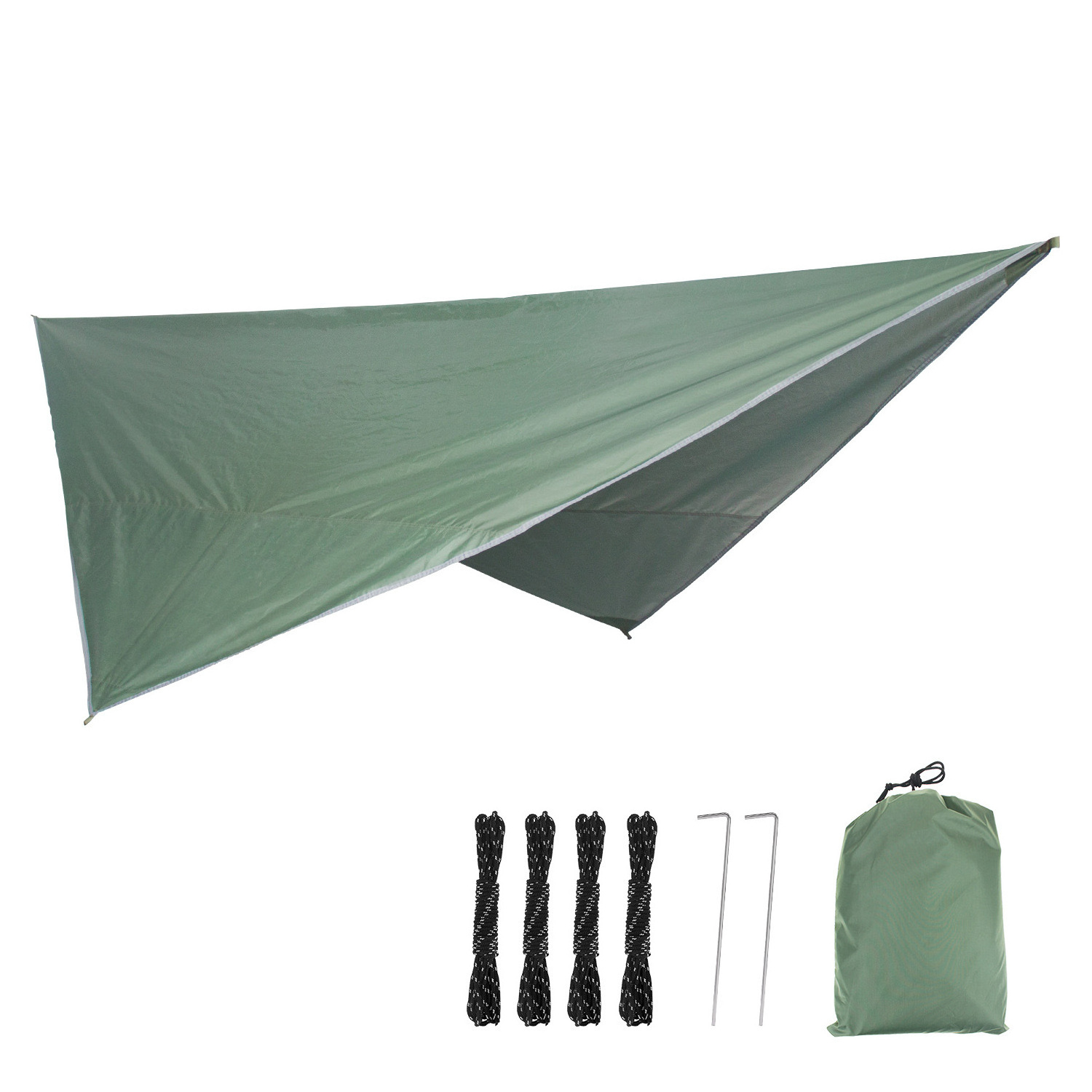 Outdoor Hanging Bed Sleeping Swing Portable Mosquito Net Camping Hammock with Waterproof Sun Shade Canopy Tarp  for 1~2 Person