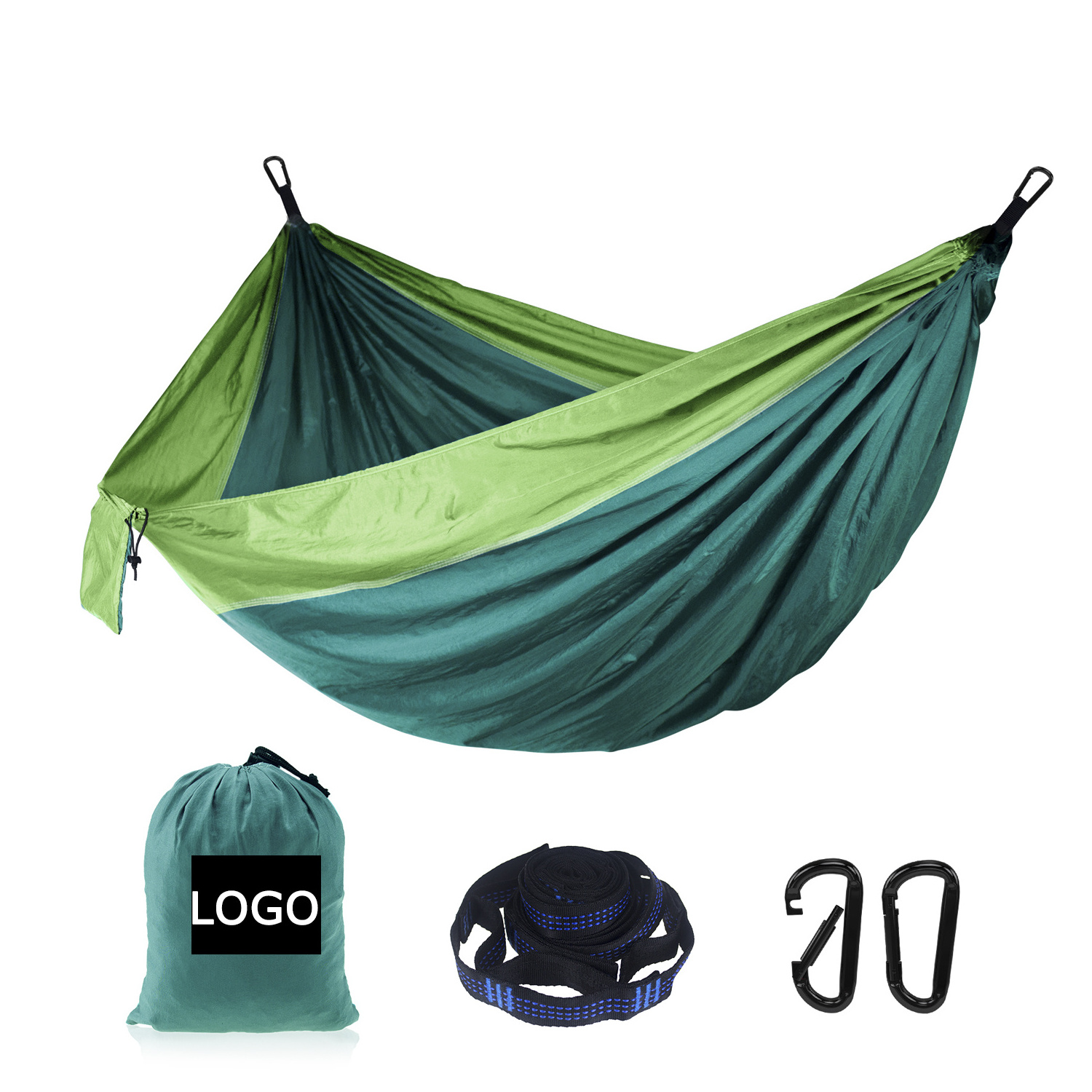 In stock and ODM 270*140CM Single Size Portable Folding Ultralight Nylon Outdoor Camping Swing Bed Hammock  for Hiking Travel