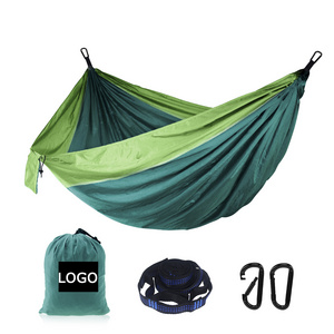 In stock and ODM 270*140CM Single Size Portable Folding Ultralight Nylon Outdoor Camping Swing Bed Hammock  for Hiking Travel